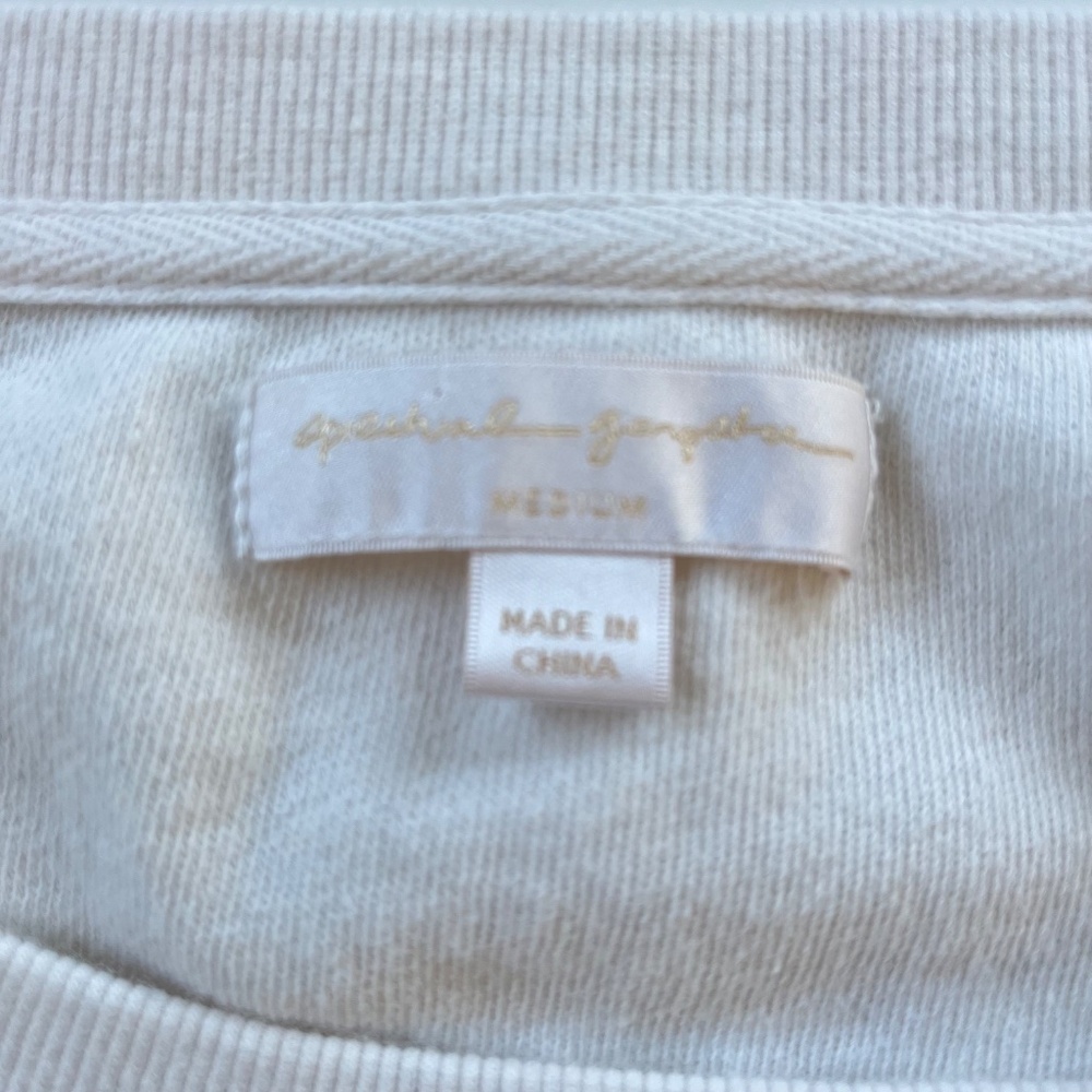 Spiritual Gangster Off The Shoulder Terry Cloth Sweatshirt Sz M White Athleisure - Picture 4 of 9